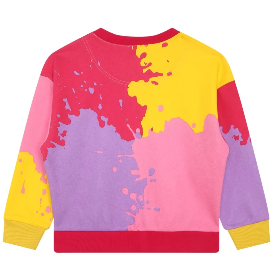MARC JACOBS Girls' Multicolored Fleece Sweatshirt for Kids - Cozy & Stylish Pullover
