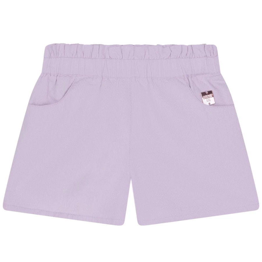 CARREMENT BEAU Girls' Lilac Lined Cotton Shorts for Comfort & Style
