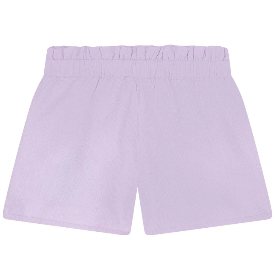 CARREMENT BEAU Girls' Lilac Lined Cotton Shorts for Comfort & Style