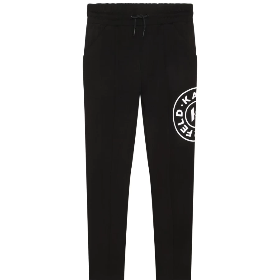 KARL LAGERFELD KIDS Girls' Black Printed Jeggings for Stylish Comfort