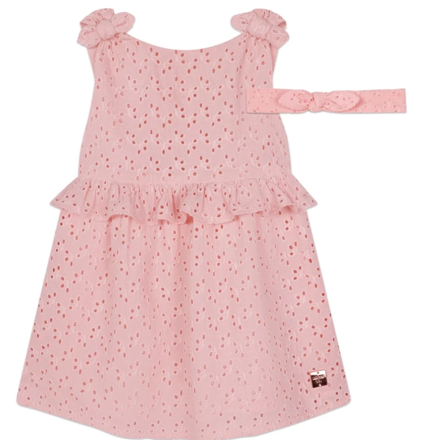 CARREMENT BEAU Pink Dress and Headband Set for Girls - Stylish Outfit Combo