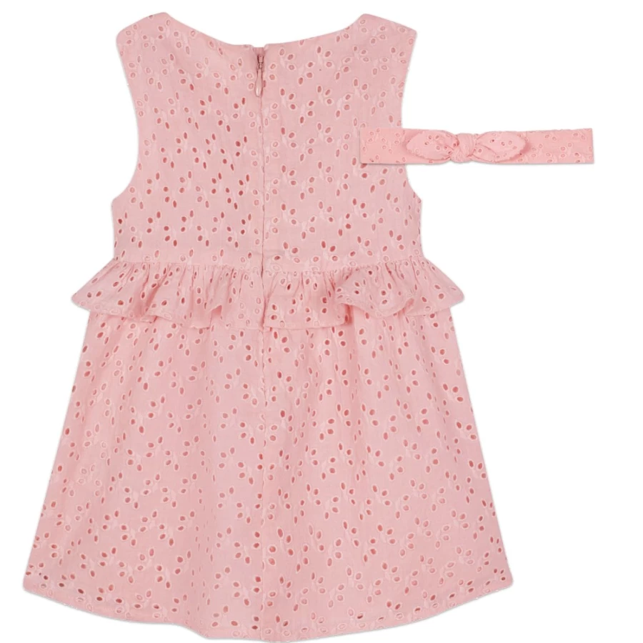 CARREMENT BEAU Pink Dress and Headband Set for Girls - Stylish Outfit Combo