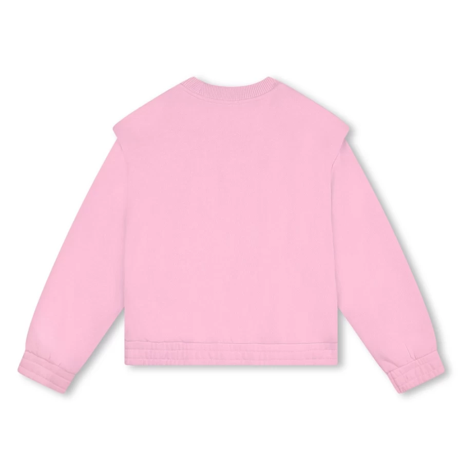 BILLIEBLUSH Pink Fleece Sweatshirt for Girls - Cozy & Stylish Pullover