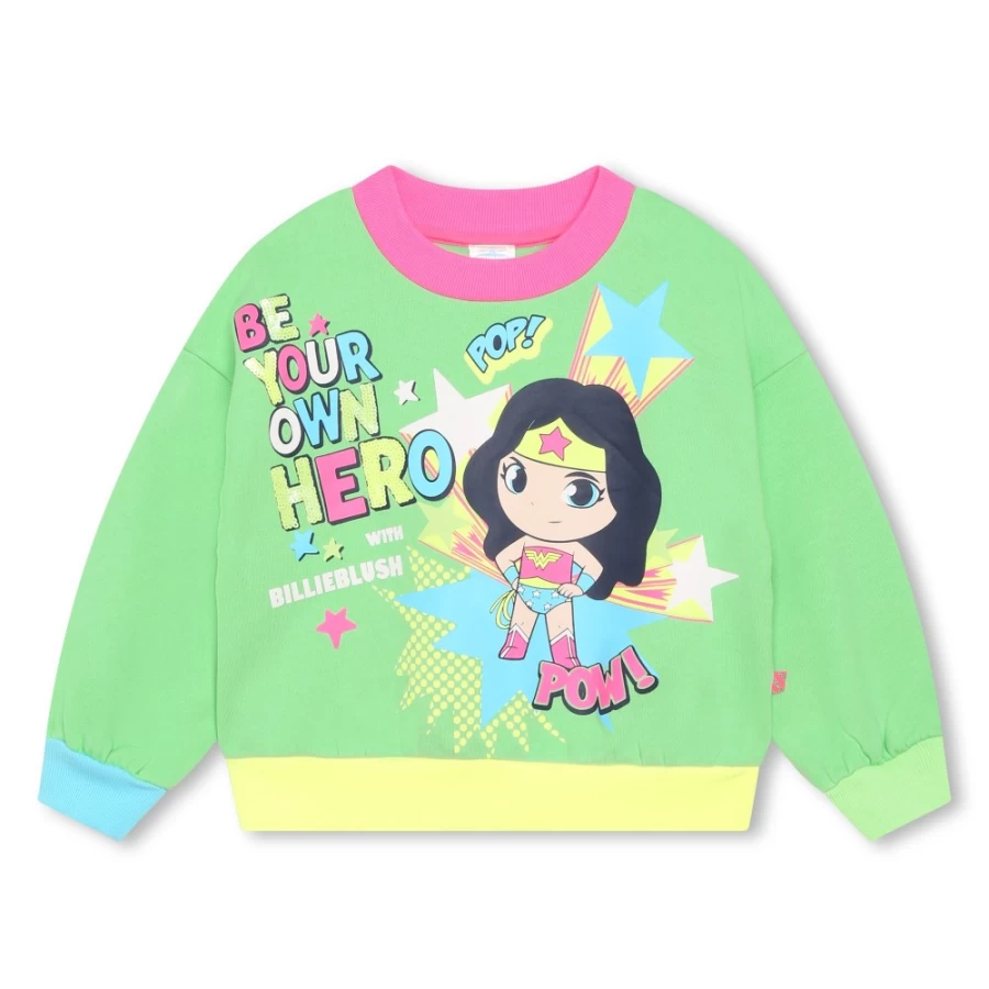 BILLIEBLUSH Girls' Fleece Sweatshirt - Cozy & Stylish Pullover for Kids