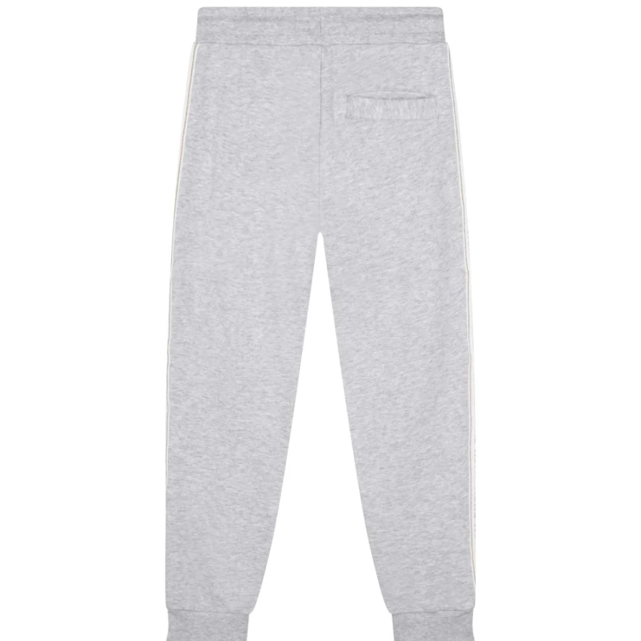 MICHAEL KORS Girl's Chine Grey Fleece Jogging Pants for Comfort & Style