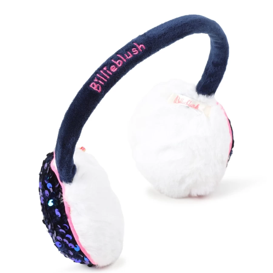 BILLIEBLUSH Navy Polar Fleece Earmuffs for Girls - Warm Winter Ear Protection