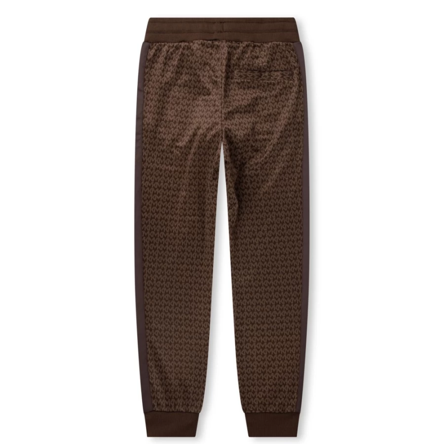 MICHAEL KORS Girls' Chocolate Brown Printed Jogging Pants