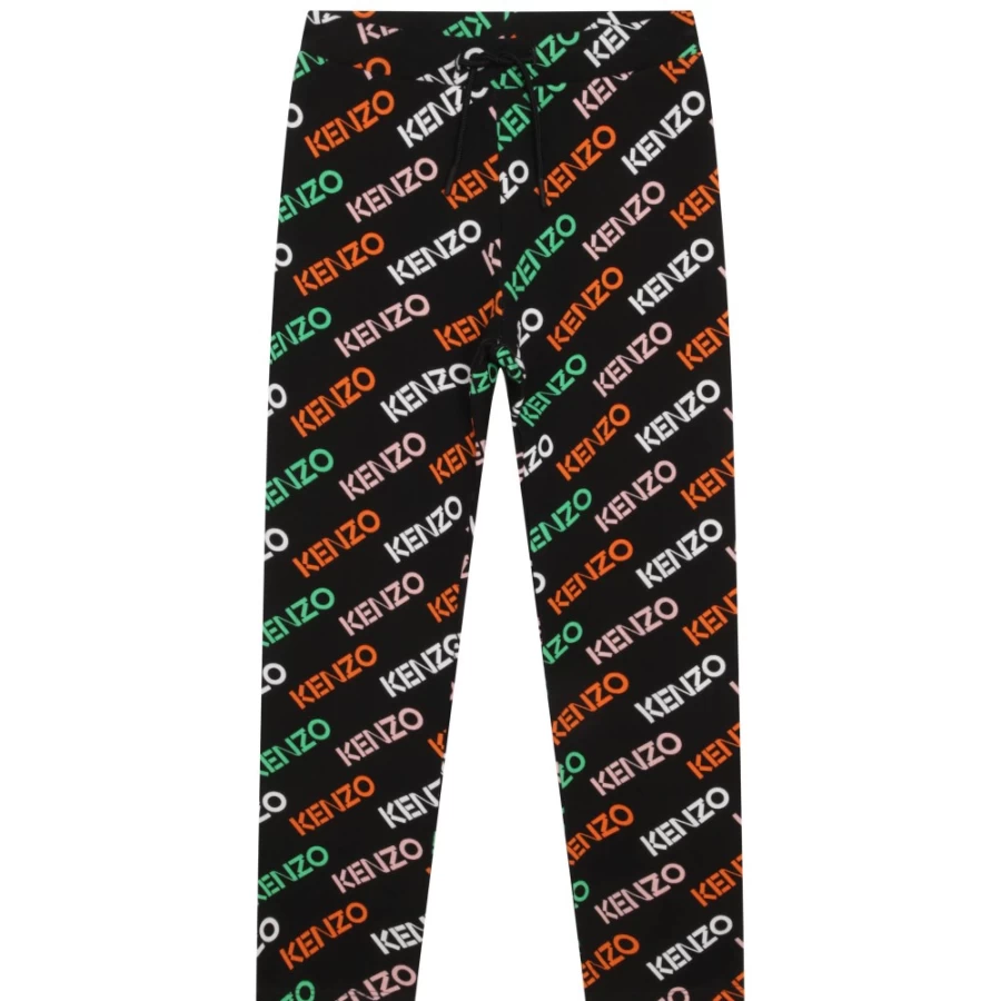 KENZO KIDS Black Jogging Pants for Girls - Comfortable Casual Tracksuit Bottoms