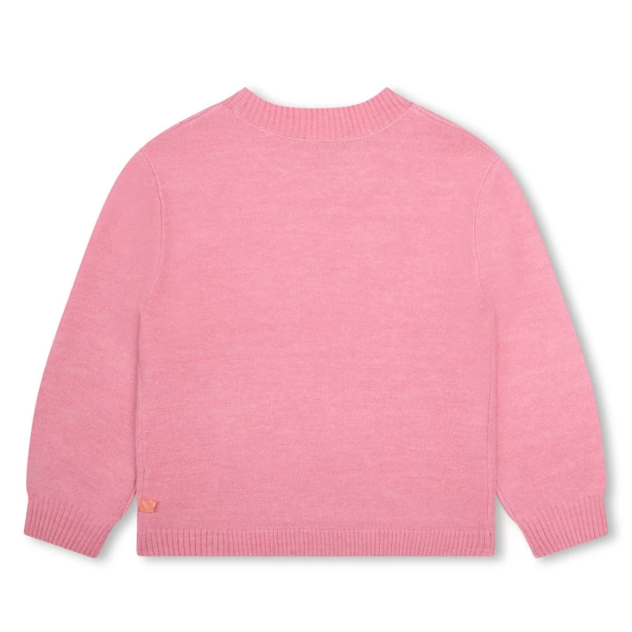 BILLIEBLUSH Pink Knitted Jumper for Girls - Soft & Stylish Winter Sweater