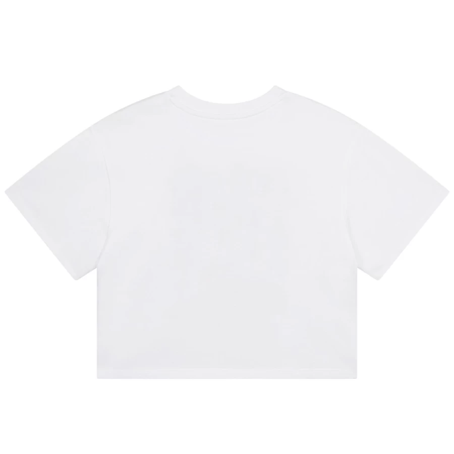 KENZO KIDS Girls' White Short Sleeve T-Shirt | Classic Cotton Tee for Kids