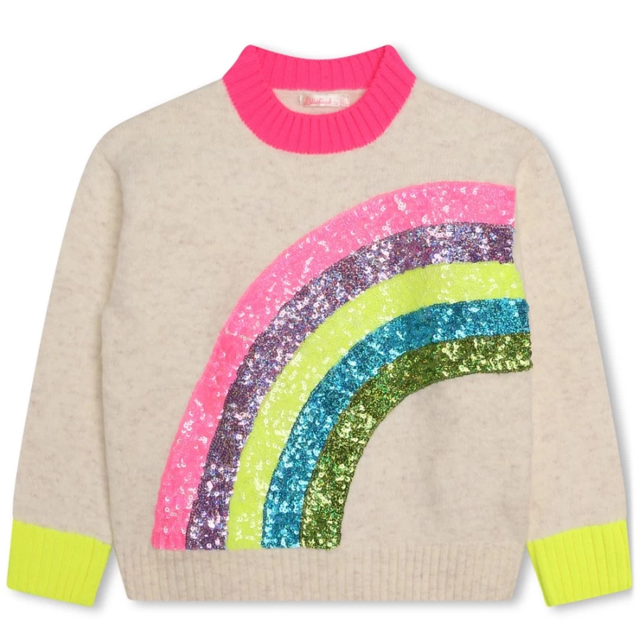 BILLIEBLUSH Ivory Knitted Jumper for Girls - Soft & Stylish Winter Sweater