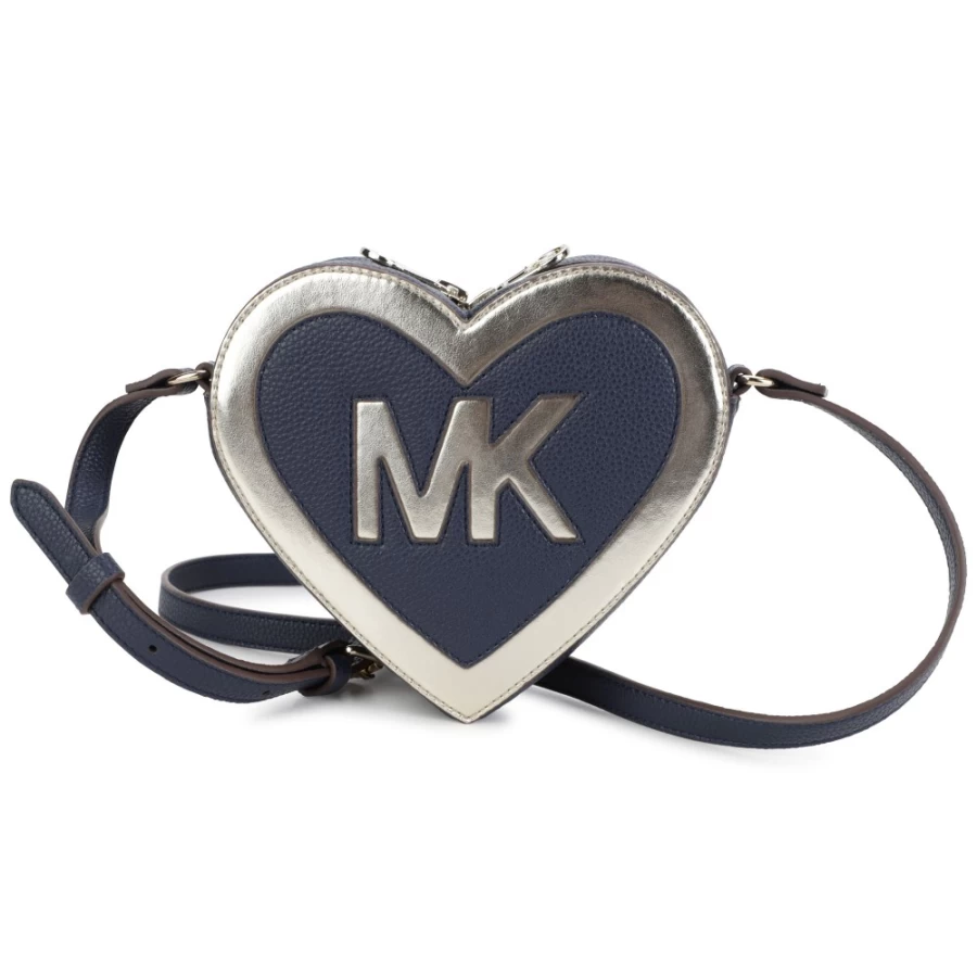 MICHAEL KORS Navy Heart-Shaped Handbag for Girls - Stylish Crossbody Purse for Women