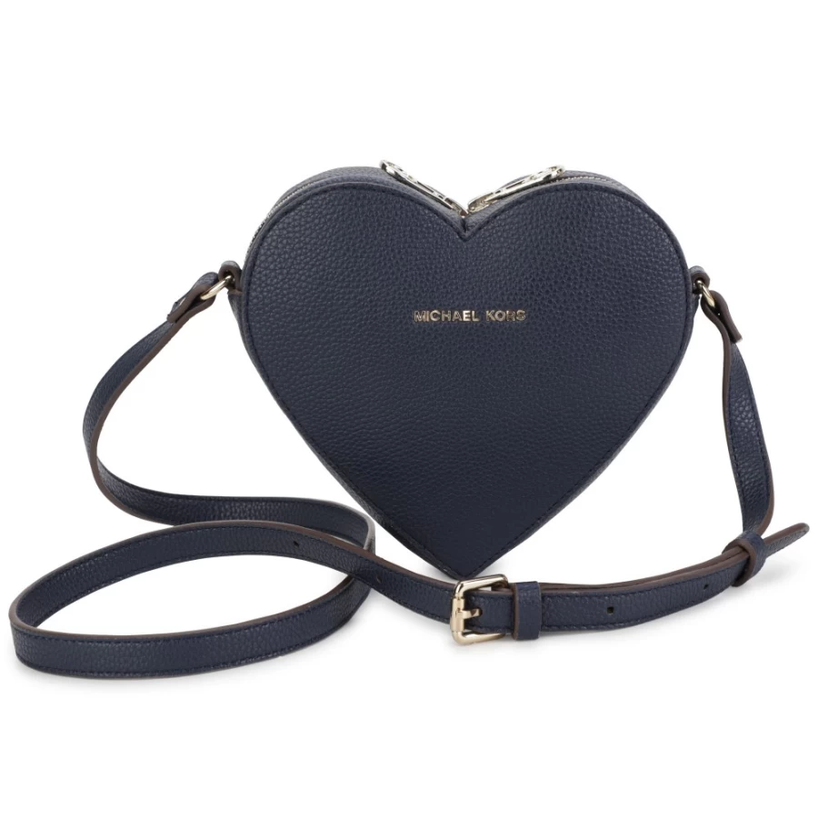 MICHAEL KORS Navy Heart-Shaped Handbag for Girls - Stylish Crossbody Purse for Women