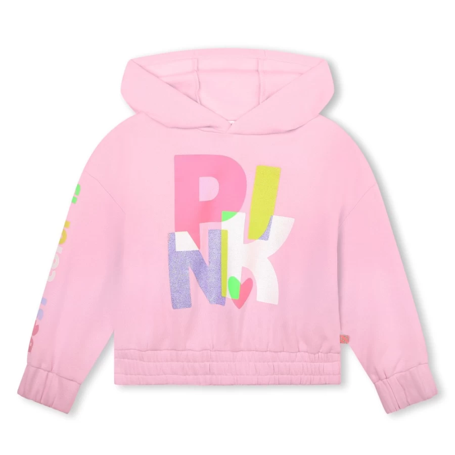 BILLIEBLUSH Pink Fleece Sweatshirt for Girls - Cozy & Stylish Pullover