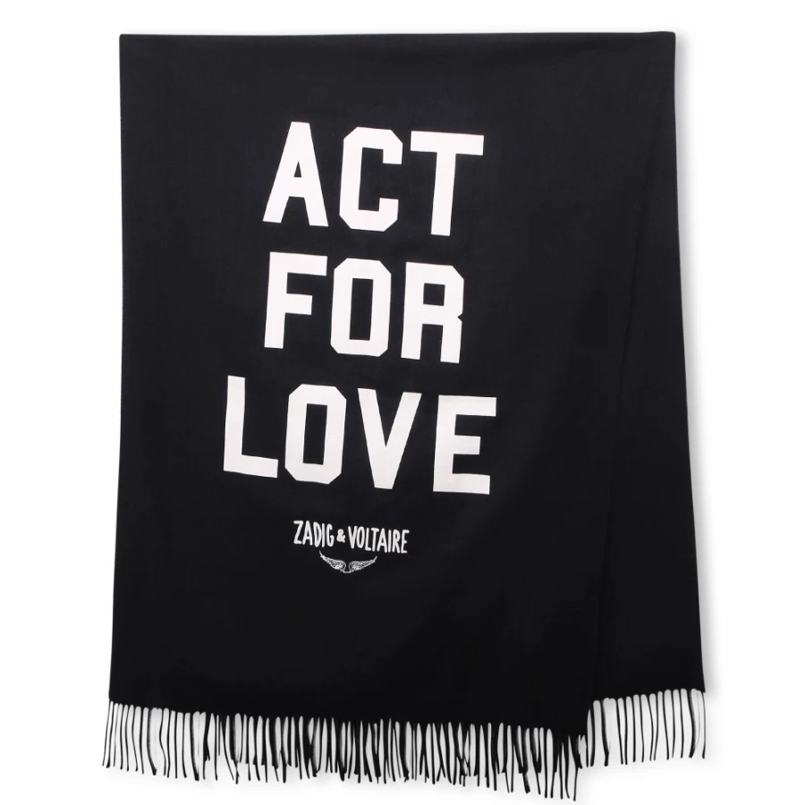 ZADIG & VOLTAIRE Navy Printed Scarf for Girls - Stylish Floral Fashion Accessory