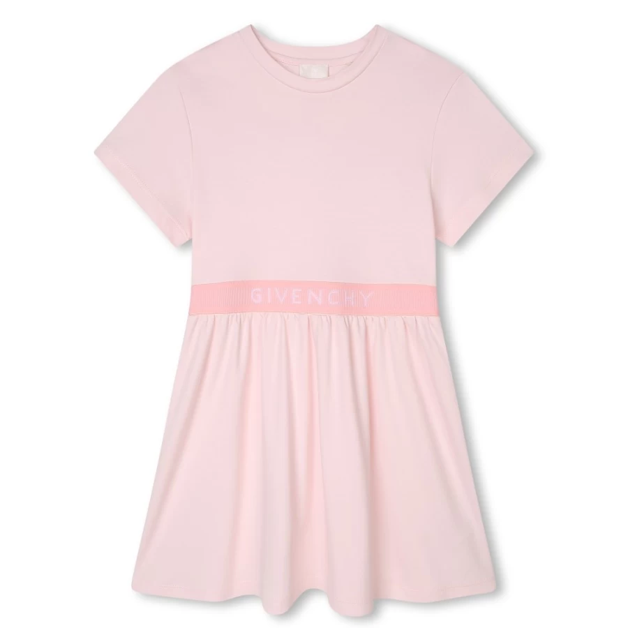 Givenchy Girls' Flared Dress with Elastic Waist in Marshmallow (44Z) - Elegant & Comfortable