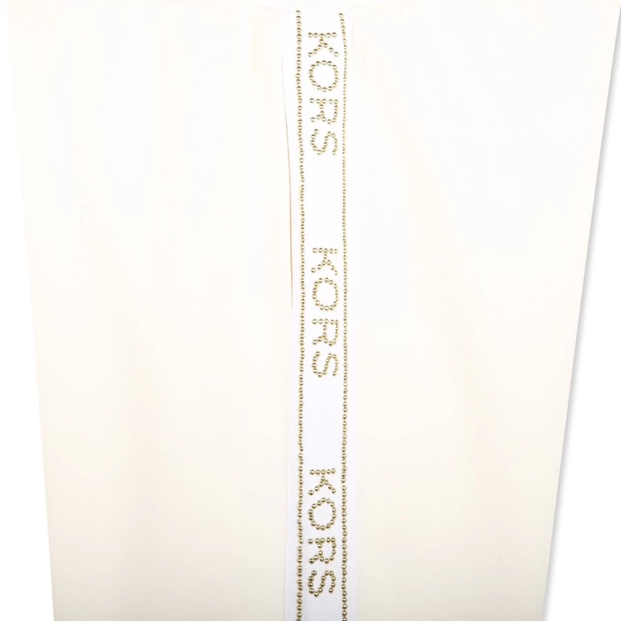 MICHAEL KORS Cream Studded Jogging Pants for Girls