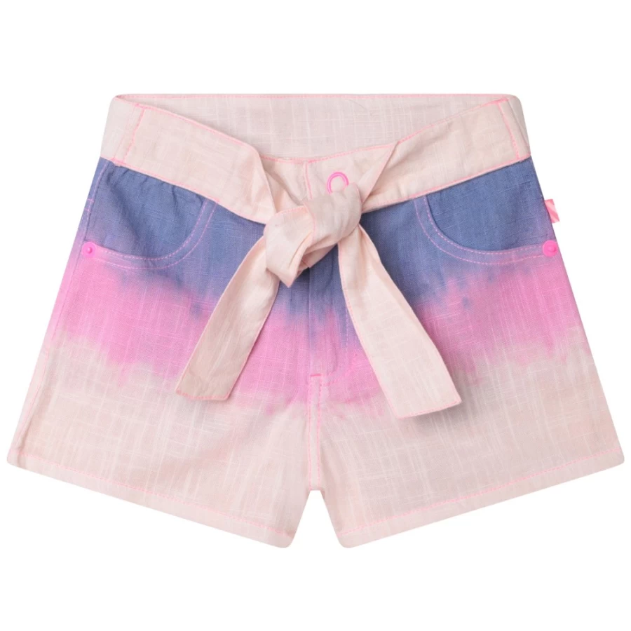 BILLIEBLUSH Girls' Pink Pale Shorts with Adjustable Waist for Comfort & Style