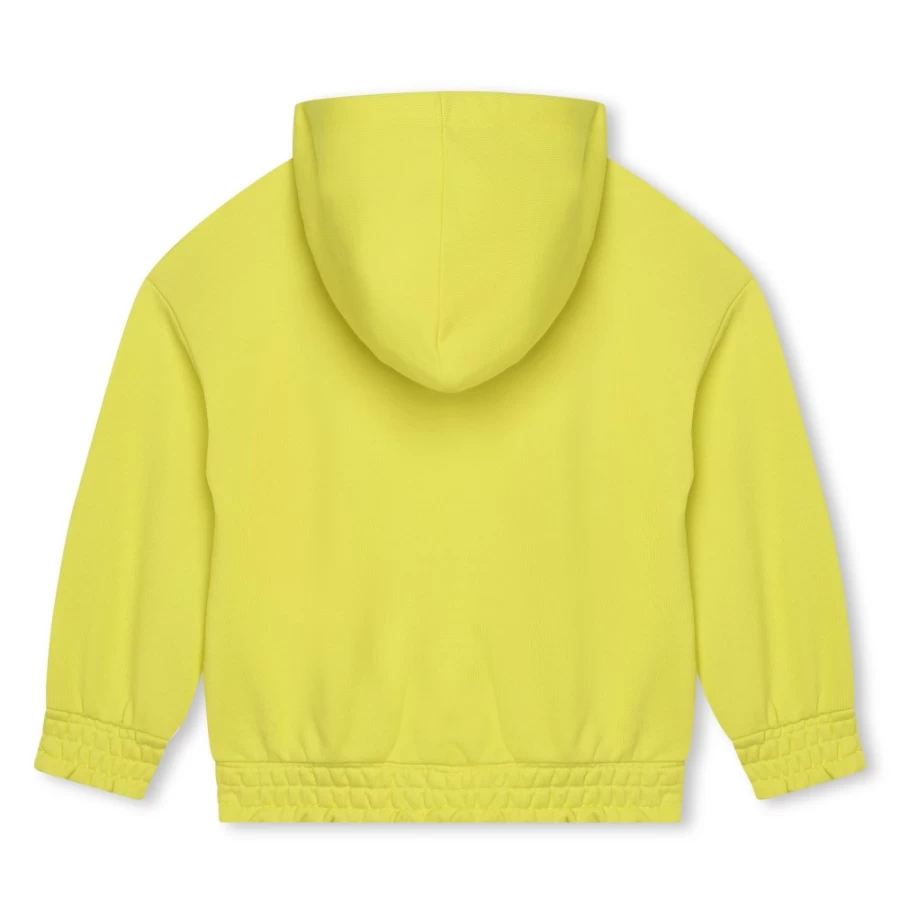 BILLIEBLUSH Girls' Lime Fleece Sweatshirt - Cozy Pullover Hoodie for Kids