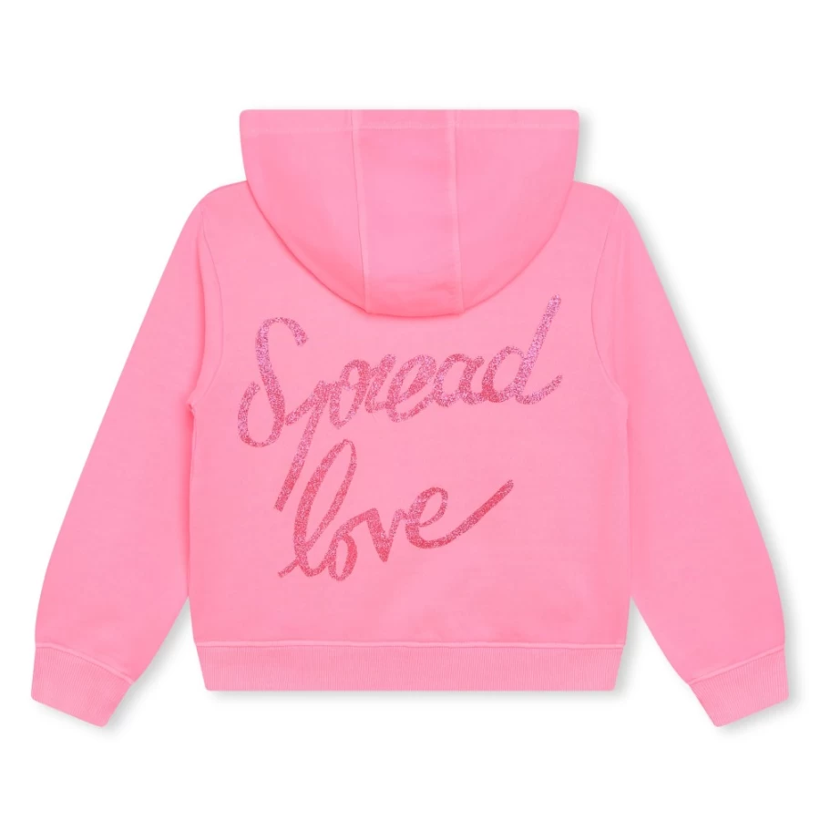 BILLIEBLUSH Pink Hooded Cardigan for Girls - Soft & Stylish