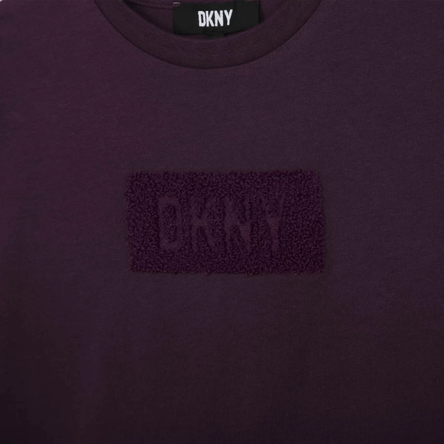 DKNY Girls' Short-Sleeved T-Shirt - Stylish & Comfortable Cotton Top for Kids