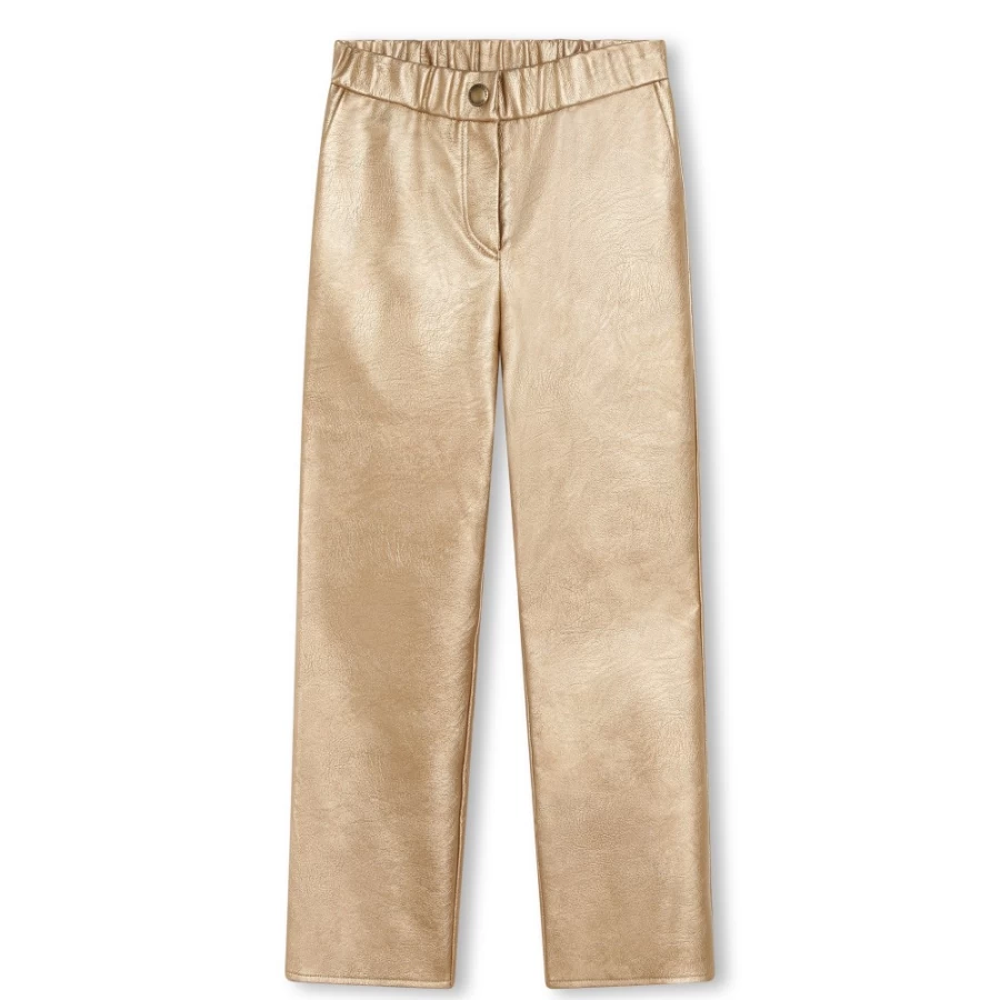 ZADIG & VOLTAIRE Girls' Gold Yellow Coated Trousers for Stylish Outfits