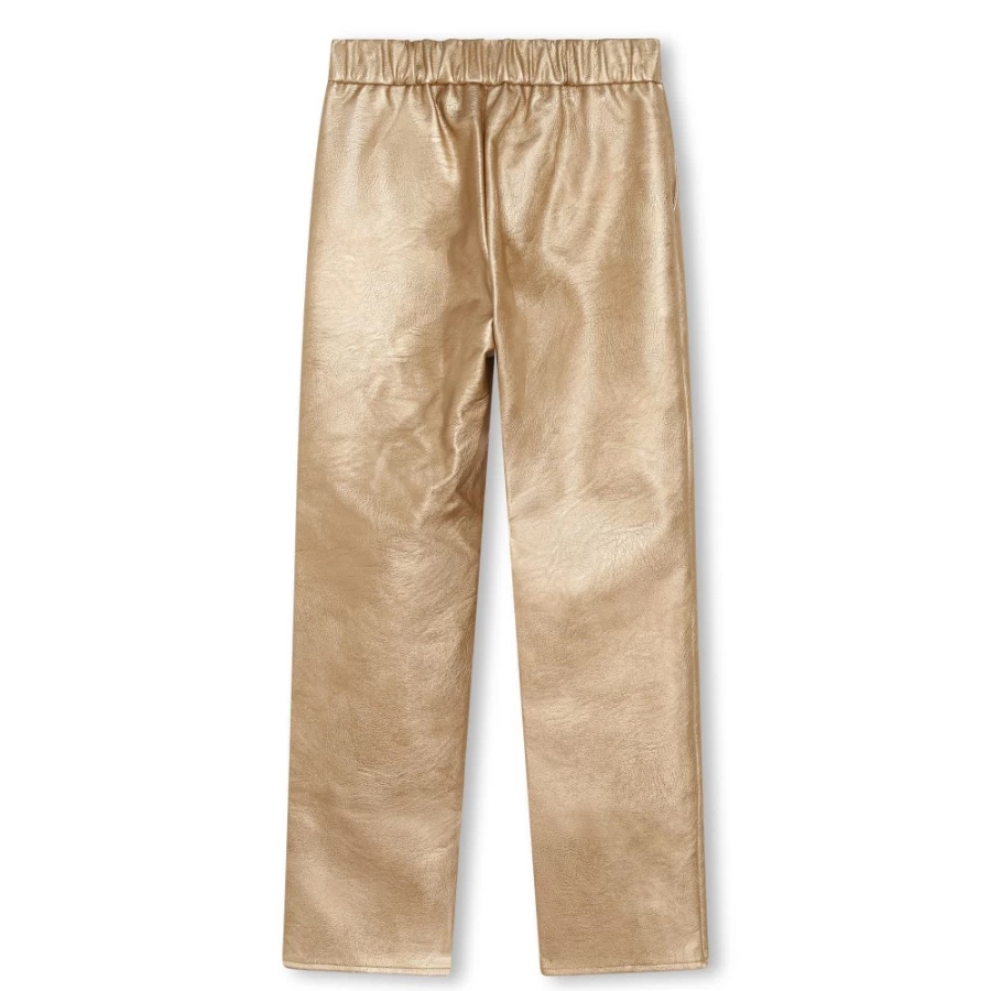 ZADIG & VOLTAIRE Girls' Gold Yellow Coated Trousers for Stylish Outfits