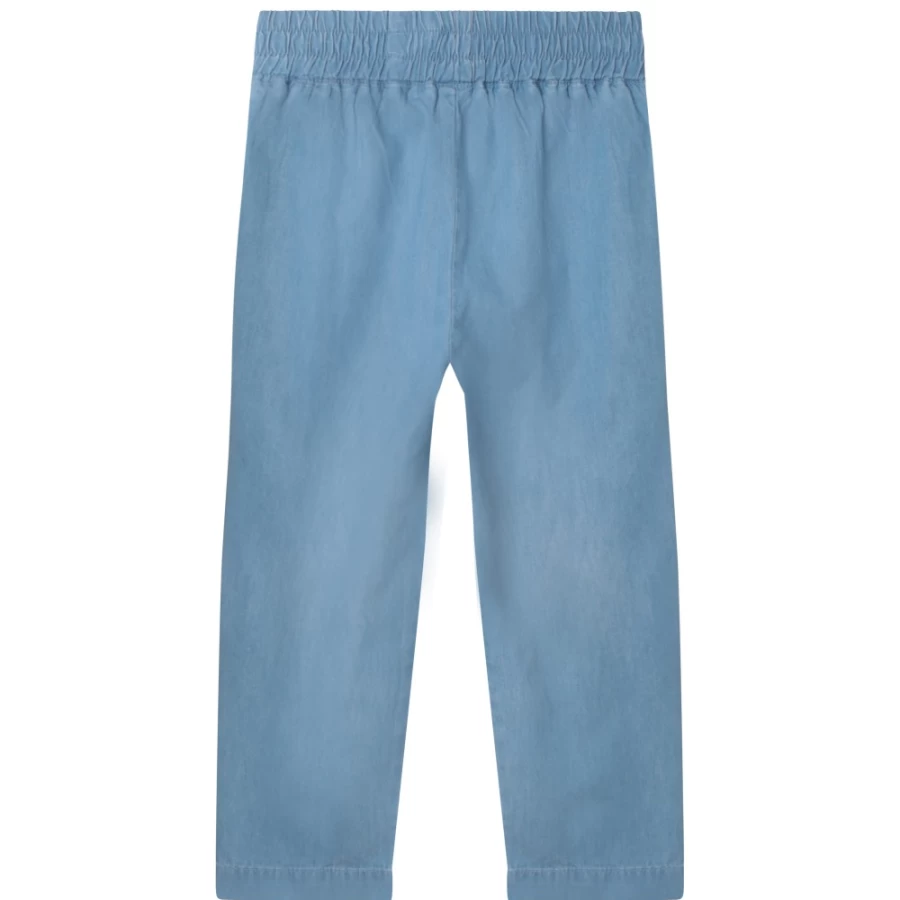 BILLIEBLUSH Girls' Elasticated-Waist Trousers in Double Stone & Brossage Colors