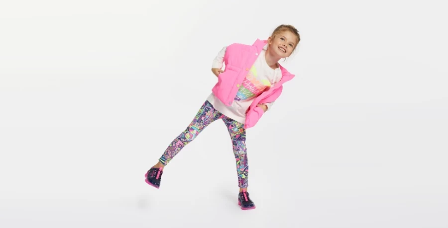 BILLIEBLUSH Girls' Printed Stretch Leggings in Malabar Fluorescent - Comfortable & Stylish