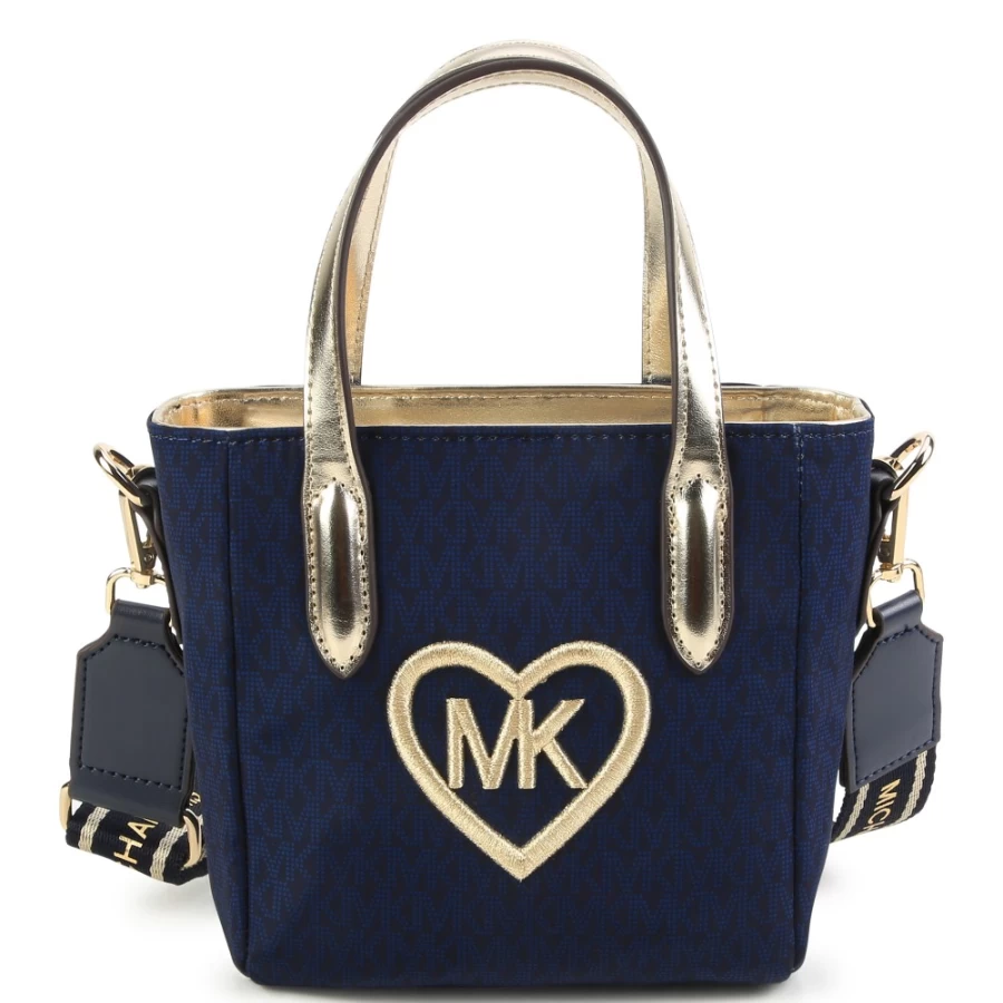 MICHAEL KORS Navy Canvas Tote Bag for Girls - Stylish & Durable Handbag