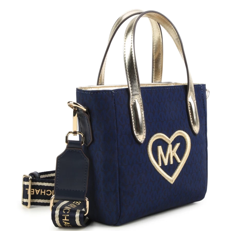 MICHAEL KORS Navy Canvas Tote Bag for Girls - Stylish & Durable Handbag