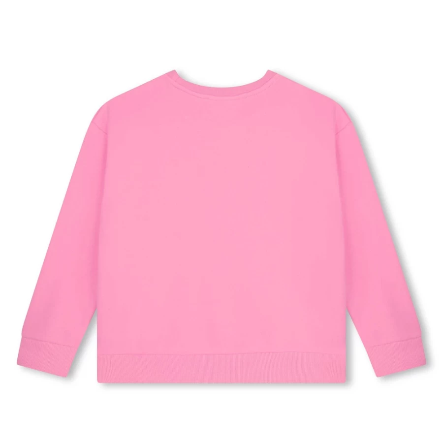 SONIA RYKIEL Girls' Apricot Fleece Sweatshirt - Cozy Pullover for Kids