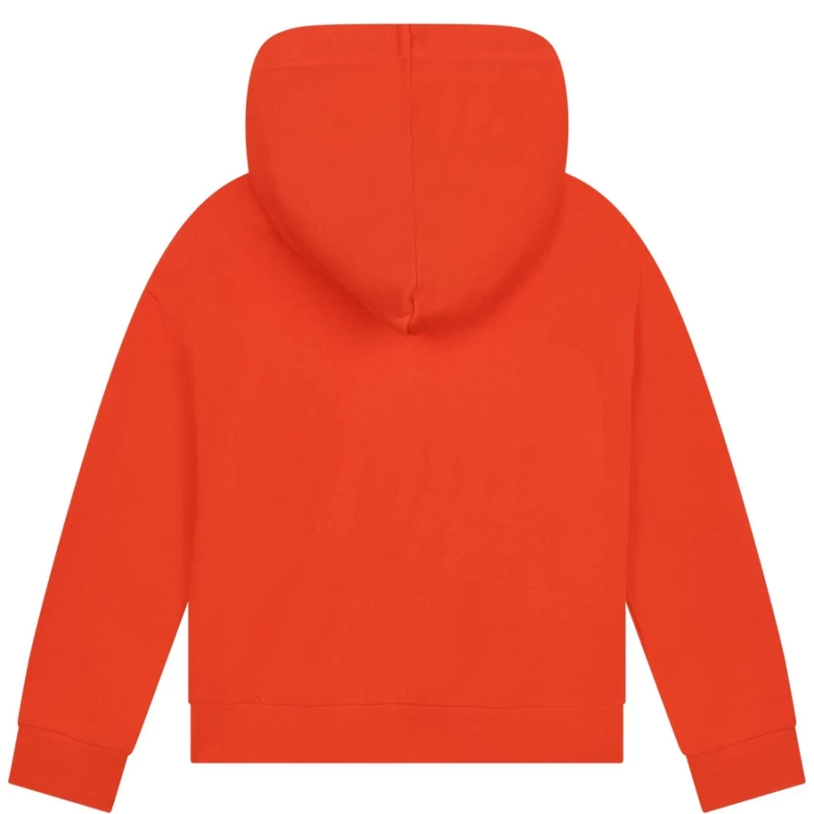MICHAEL KORS Girls Peach Cotton Hooded Sweatshirt for Kids