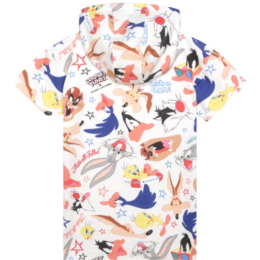 MARC JACOBS Girls' White Looney Tunes Hooded Dress