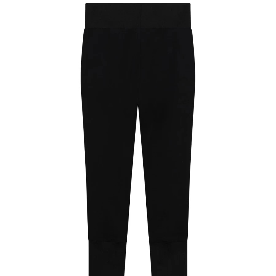 KARL LAGERFELD KIDS Girls Black Stretch Jogging Pants for Comfort & Style
