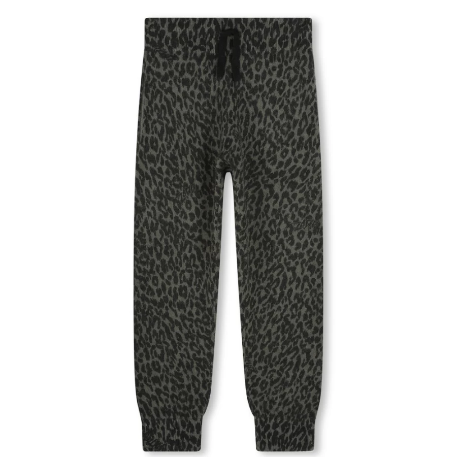 ZADIG & VOLTAIRE Girls' Khaki Leopard Print Knit Trousers