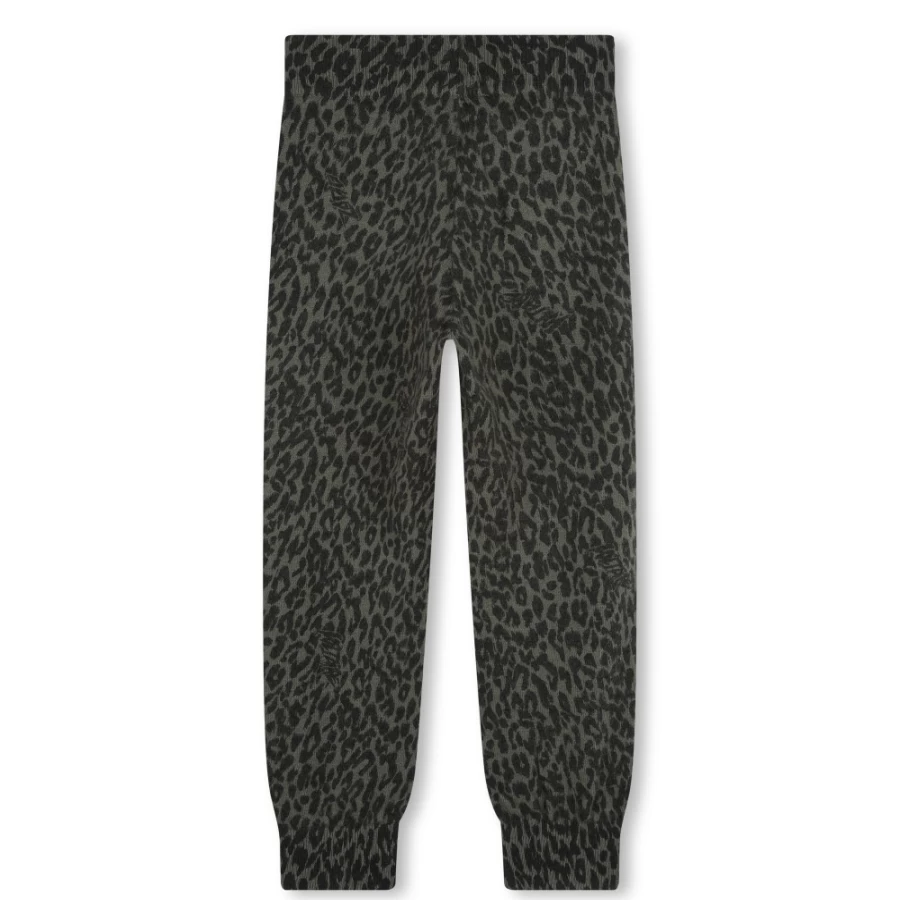 ZADIG & VOLTAIRE Girls' Khaki Leopard Print Knit Trousers