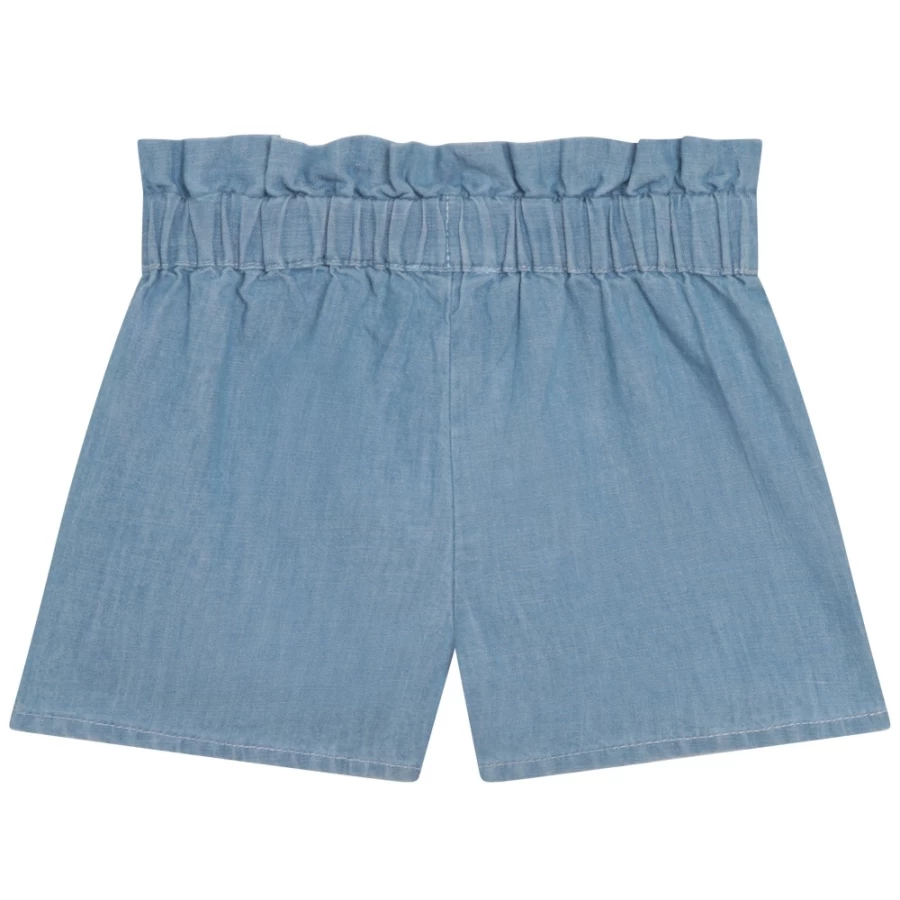 CARREMENT BEAU Girls' Lightweight Denim Blue Shorts for Comfort and Style