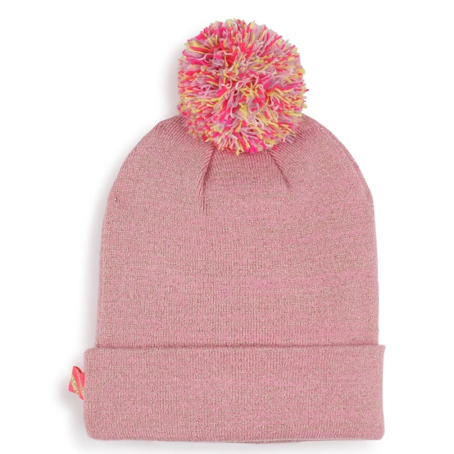 BILLIEBLUSH Pink Rainbow and Clouds Beanie for Girls - Soft and Stylish Winter Hat