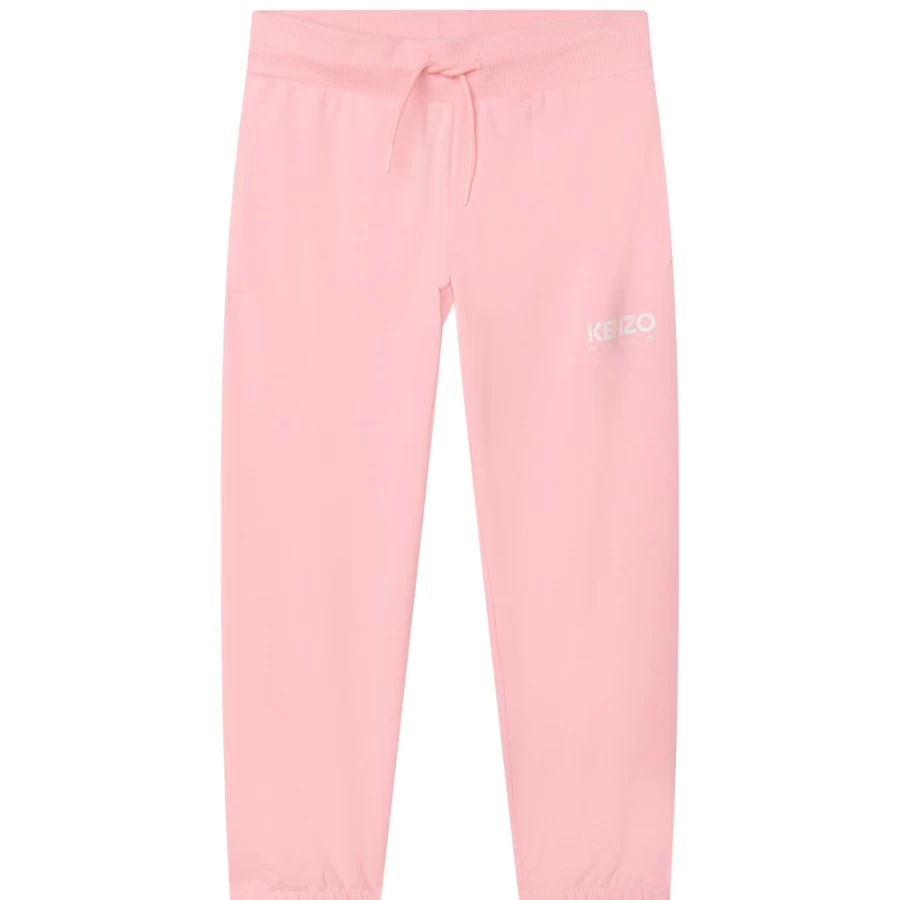KENZO KIDS Girls' Pink Cotton Jogging Pants for Comfort & Style