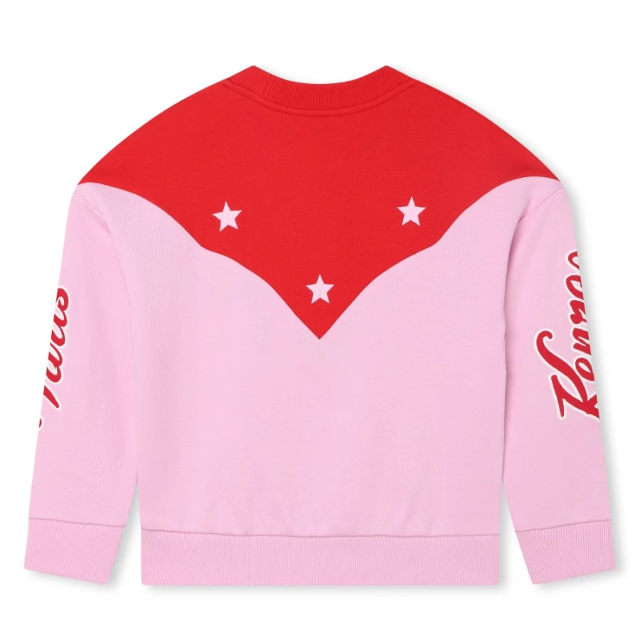 KENZO KIDS Girl's Embroidered Sweatshirt in Washed Pink - Stylish & Comfortable