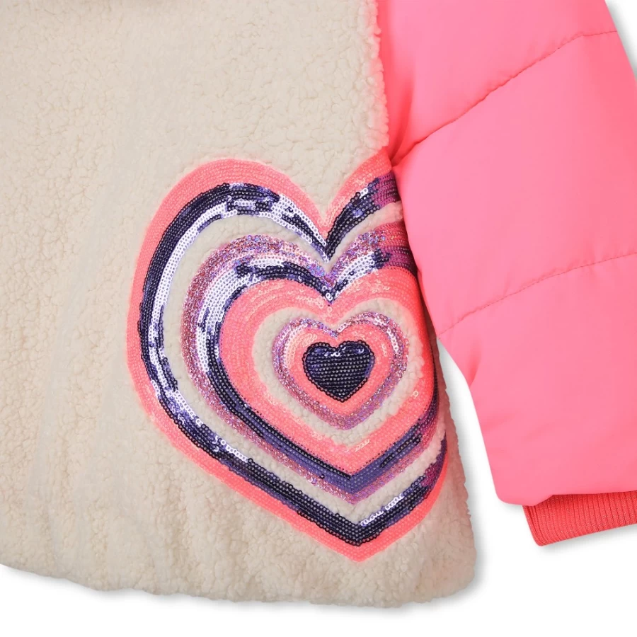 BILLIEBLUSH Ivory Hooded Coat for Girls - Stylish Winter Outerwear